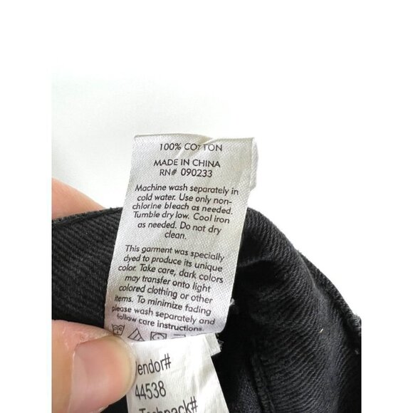 Pacsun high rise straight black cut off jeans - Picture 8 of 9